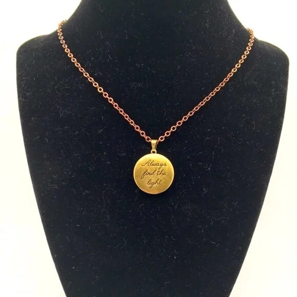 Brass Moth Pendant with Copper Chain 24" - Picture 4 of 12